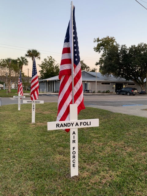 Hero's Cross with American Flag