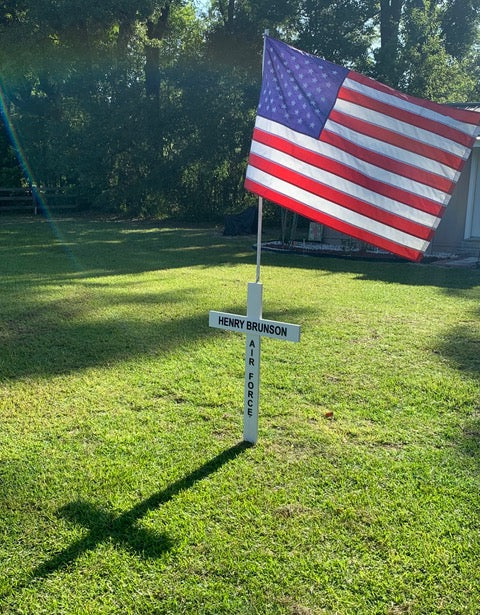 Hero's Cross with American Flag